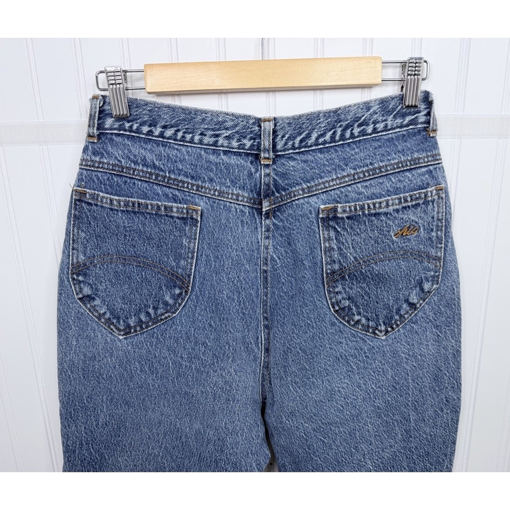 Chic High Waisted Jeans Womens Blue Vintage 90s Acid Wash Mom Jeans